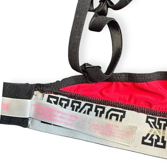 PINK VICTORIA’S SECRET Women’s Red Black Logo Band Wear Everywhere Wireless Ligh - Picture 4 of 5
